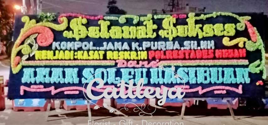 papan bunga Medan selamat sukses