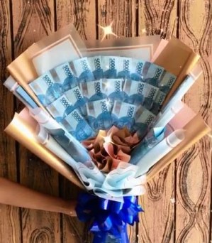 buket bunga uang 50 ribu