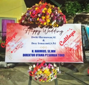bunga papan printing wedding