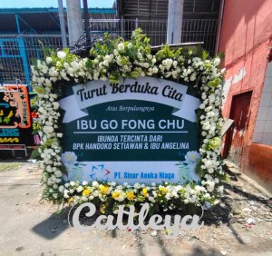 papan bunga printing dukacita full bunga segar