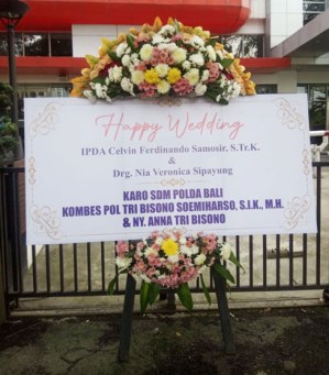 papan bunga printing wedding