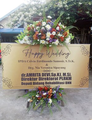 papan bunga printing wedding